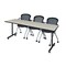 Kobe Rectangle Training Table, 84" W, 29" H, Laminate Top, Maple MKTRCT8424PL23BK - alternate 1